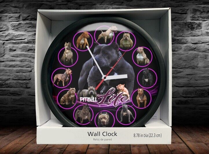 Pit Bull Terrier Clock perfect for Owners, Breeders & Enthusiasts