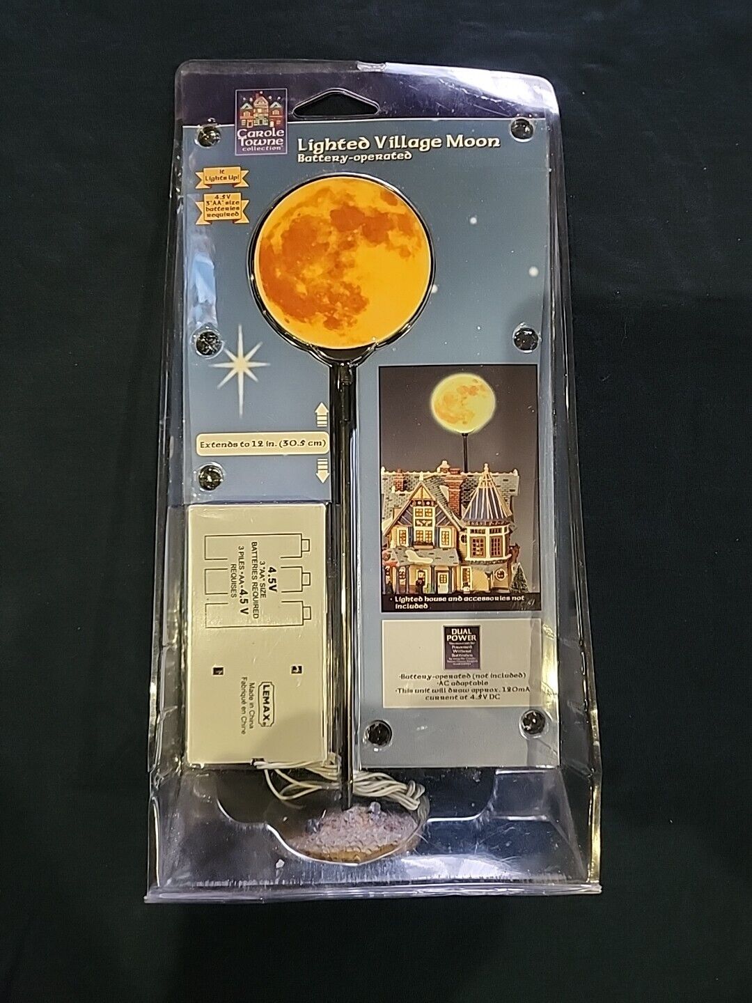Lemax Carole Towne Lighted Village Moon Accessories Christmas Village 