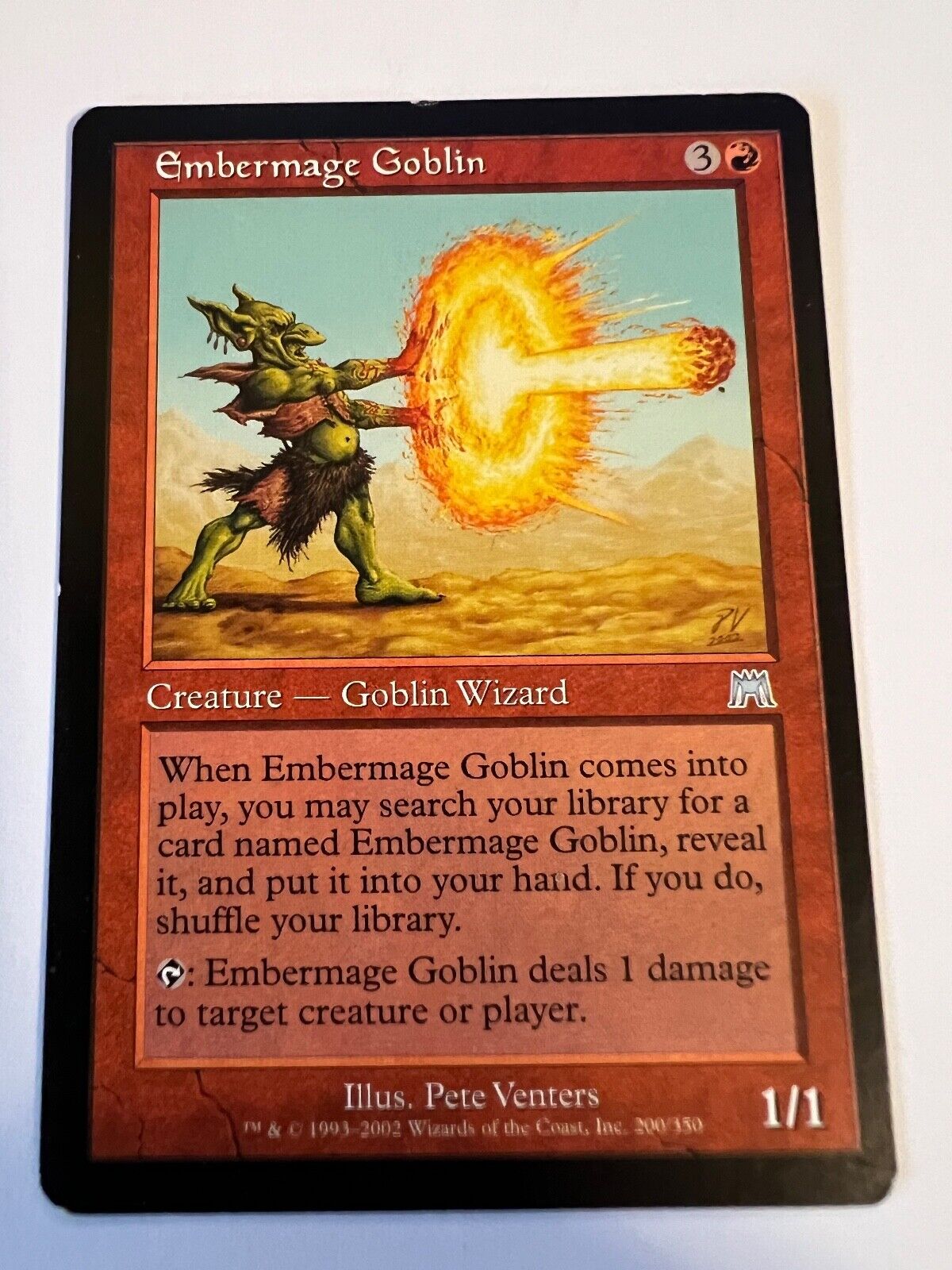 MTG Magic The Gathering Onslaught  Embermage Goblin Uncommon  LP