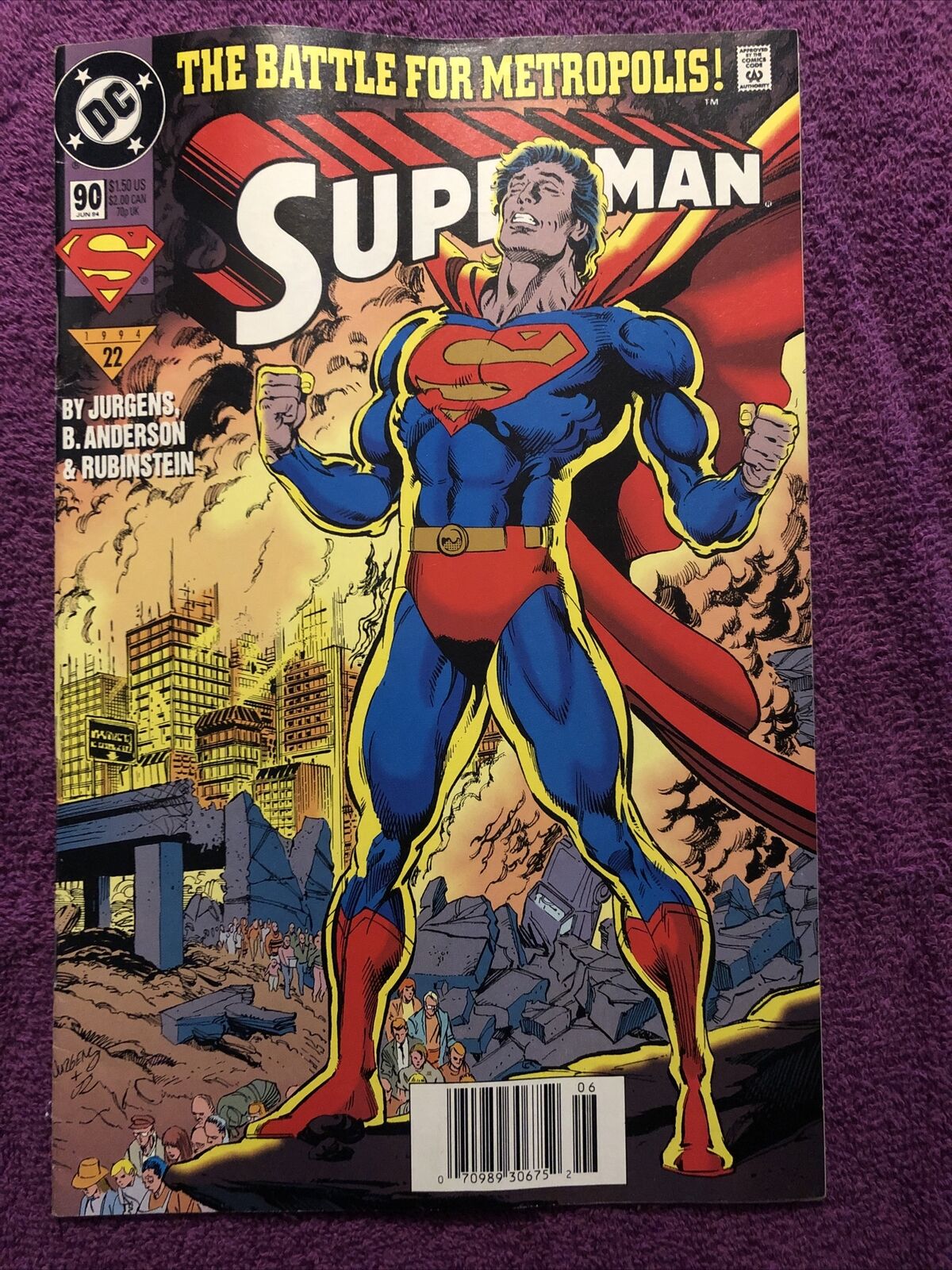 SUPERMAN #90 1994 22 THE BATTLE FOR METROPOLIS  DC COMICS