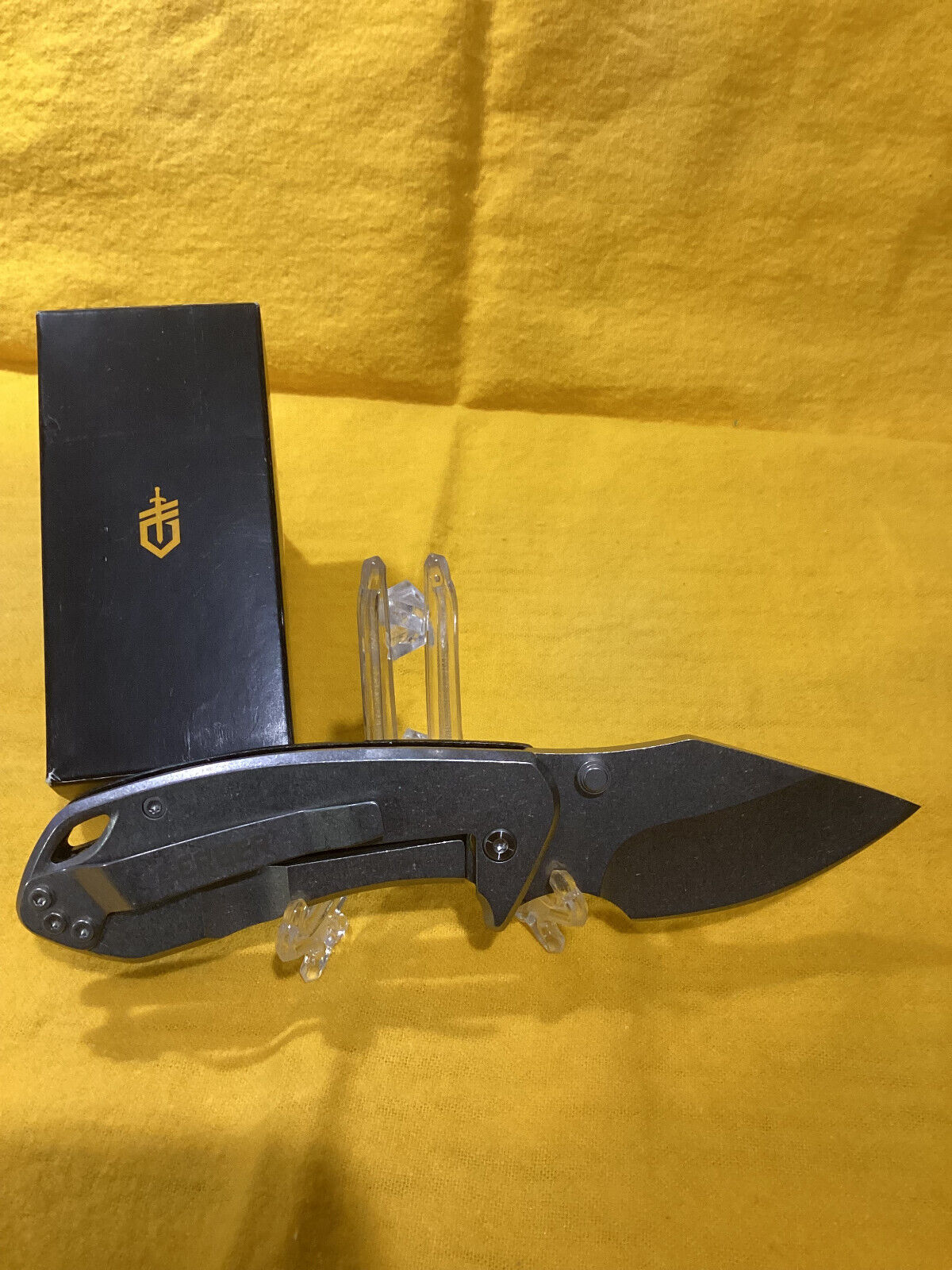 Gerber Kettlbell Knife Grey Model #28 with Clip NEW with Box