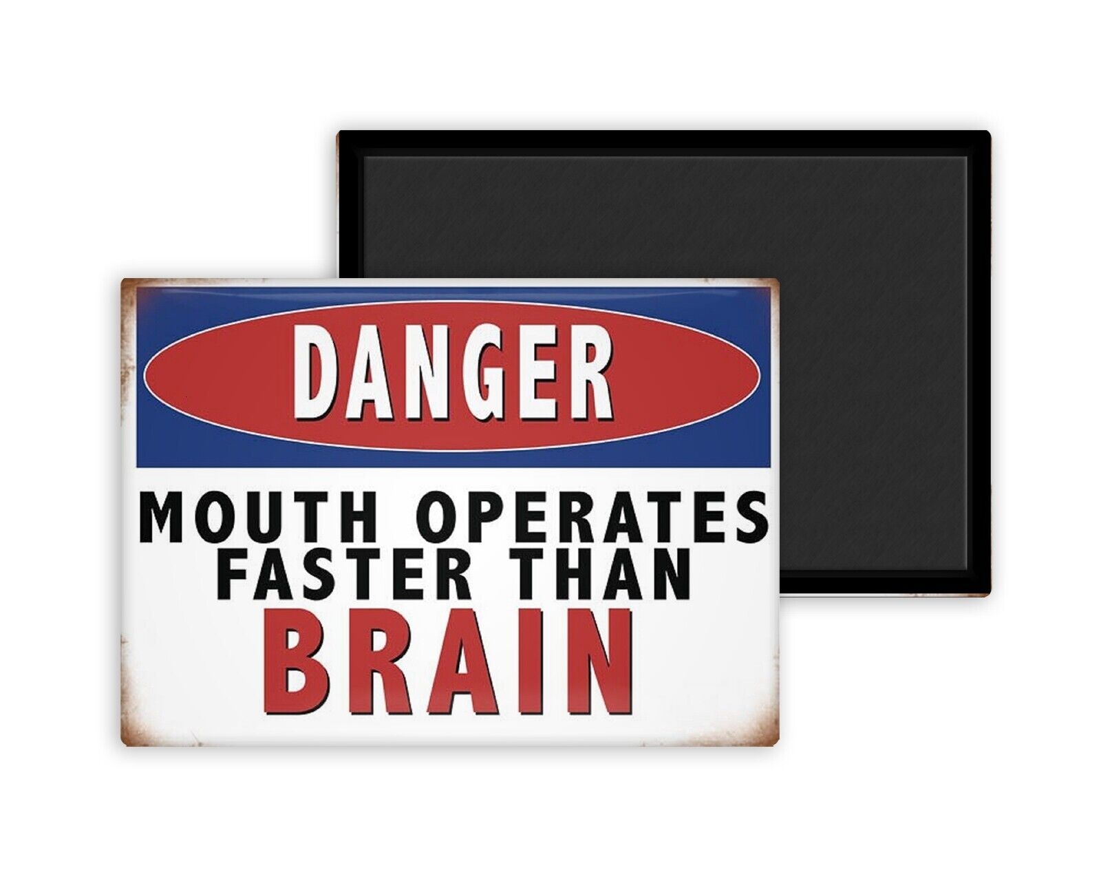 Danger Mouth Operates Faster Than Brain - Custom Magnet 54x78mm Photo Fridge