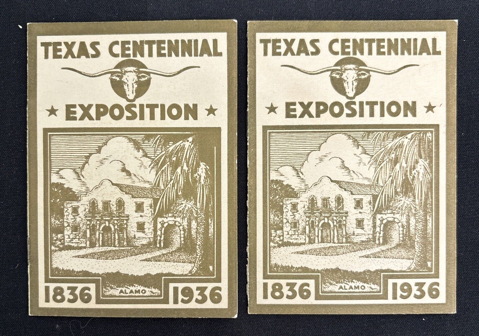Vintage 1936 Texas Centennial Exposition Golden Book Souvenir Booklet Lot Dallas