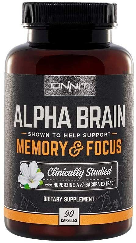 Onnit, Alpha Brain, Memory & Focus, 90 Capsules - MFG 8/2021+ (Best By 2/2024+)