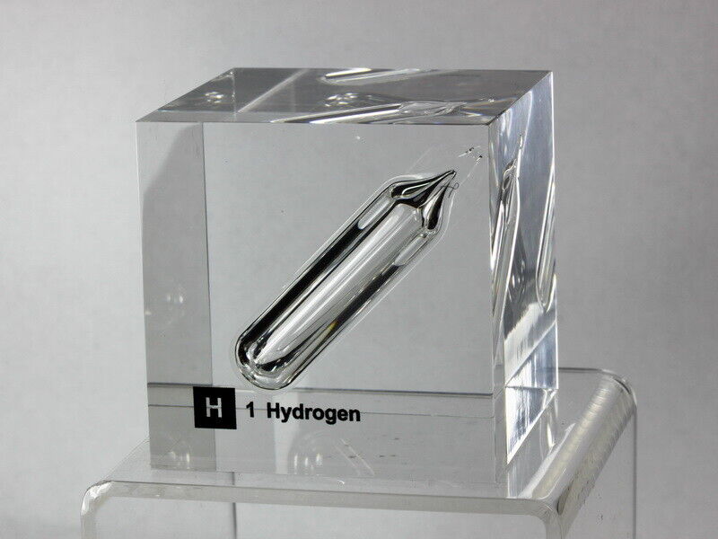 Acrylic Element cube - Hydrogen H2- 50mm