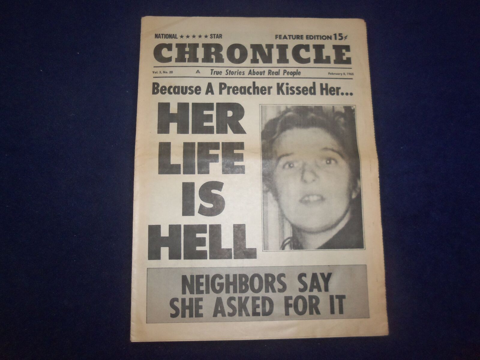 1965 FEBRUARY 8 NATIONAL STAR CHRONICLE NEWSPAPER - HER LIFE IS HELL - NP 6893