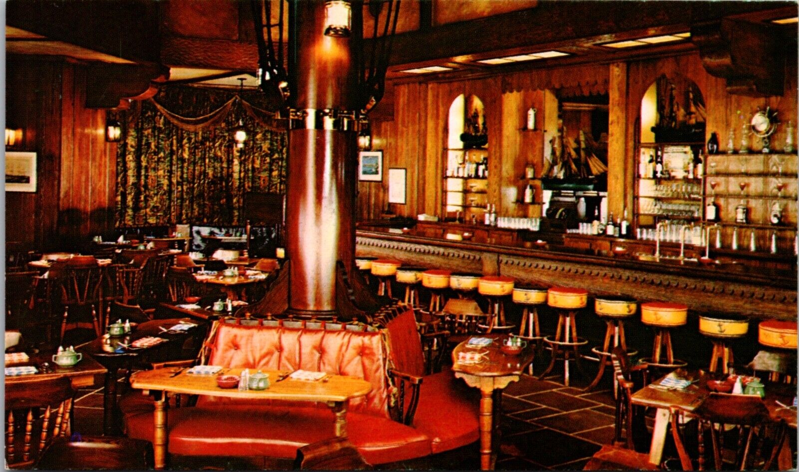 Postcard Ship Tavern Bar Lounge Restaurant Brown Palace Hotel Denver Colorado