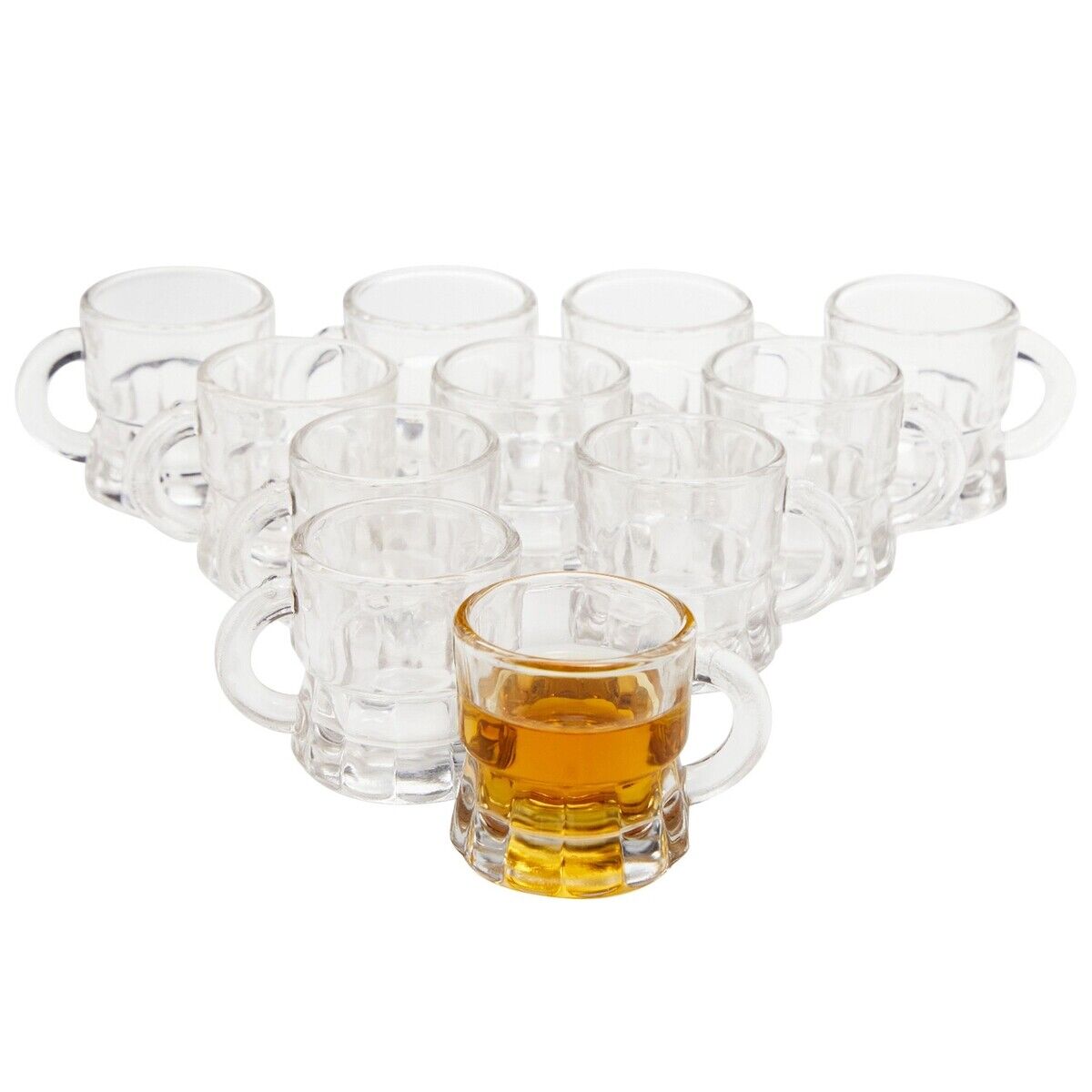 Mini Beer Mug Shot Glasses with Handles for Party (1.57 x 1.9 In, 12 Pack)