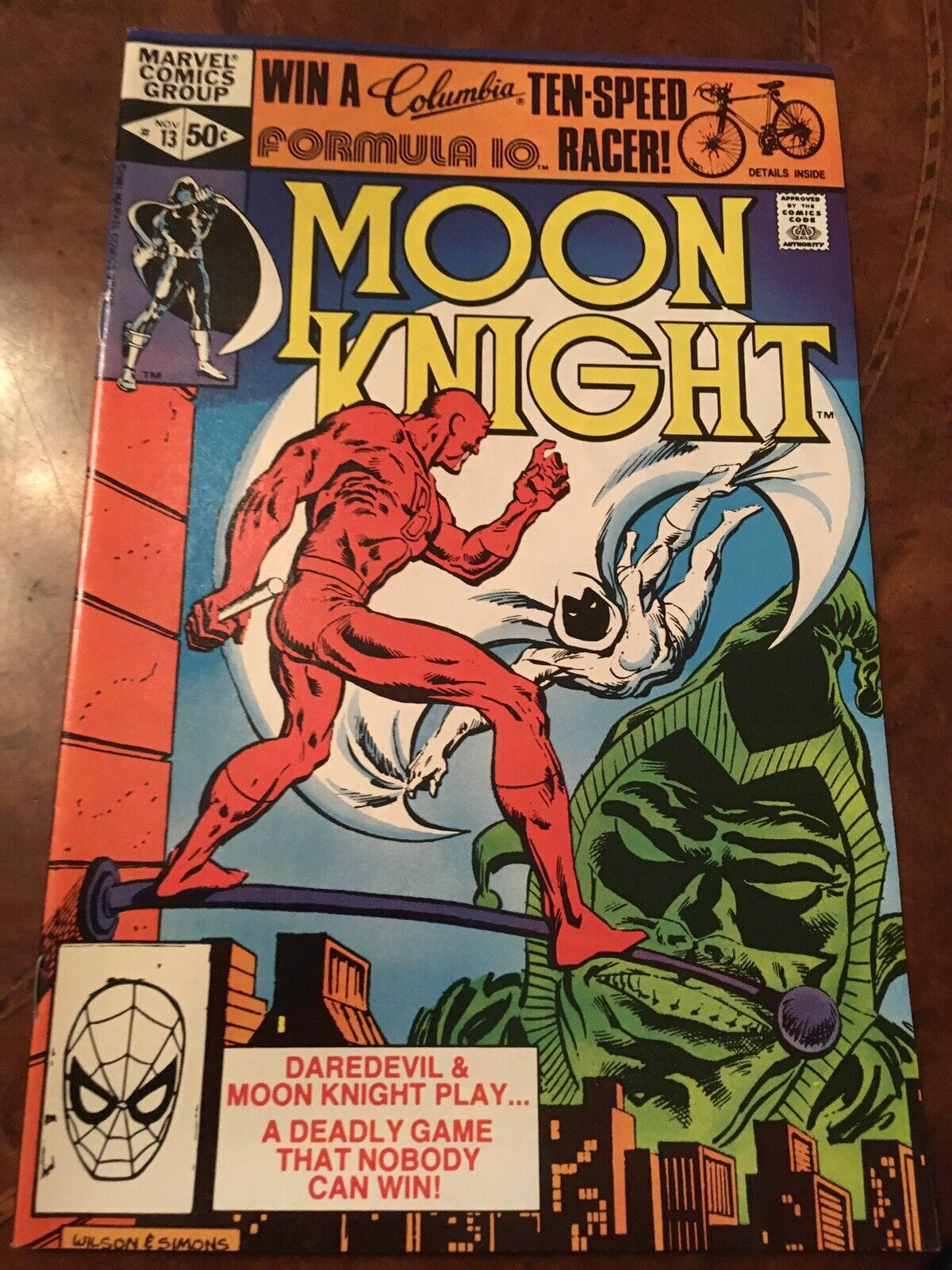 Marvel Moon Knight #13 comic book bronze age 1981 battles Daredevil