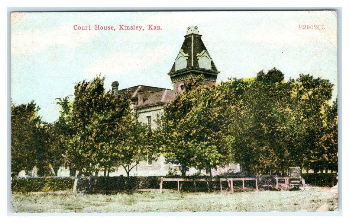 KINSLEY, Kansas KS ~ COURT HOUSE - Edwards County c1910s Postcard