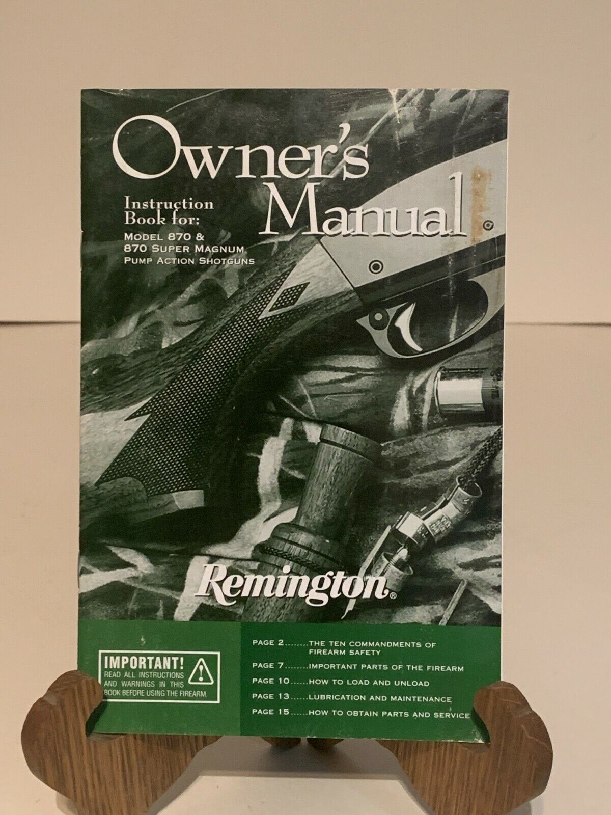 REMINGTON Model 870 Express Super Mag Pump Action Shotgun Manual 