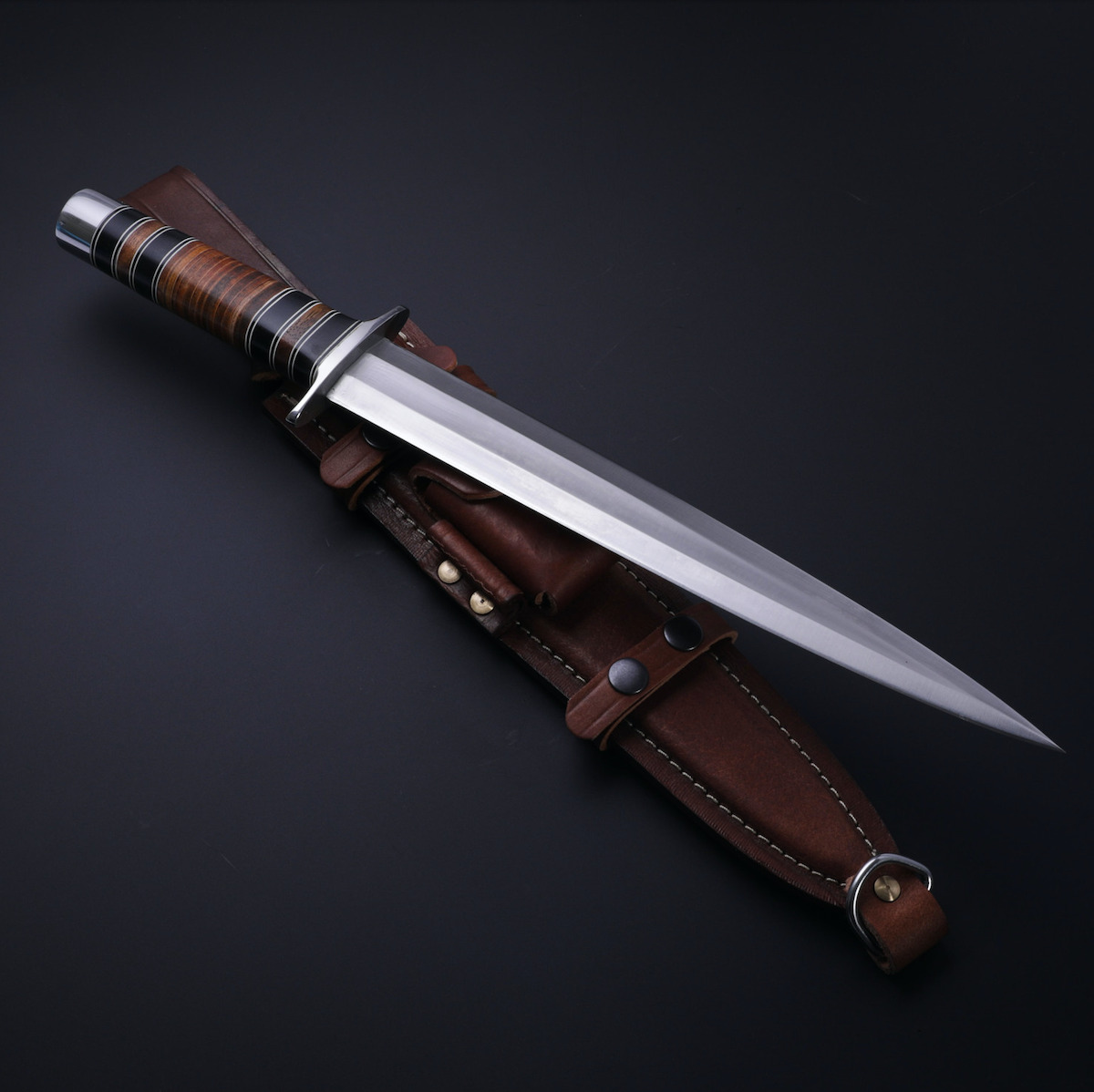17” ARKANSAS TOOTHPICK Custom Handmade D2 Steel Hunting DAGGER KNIFE With Sheath