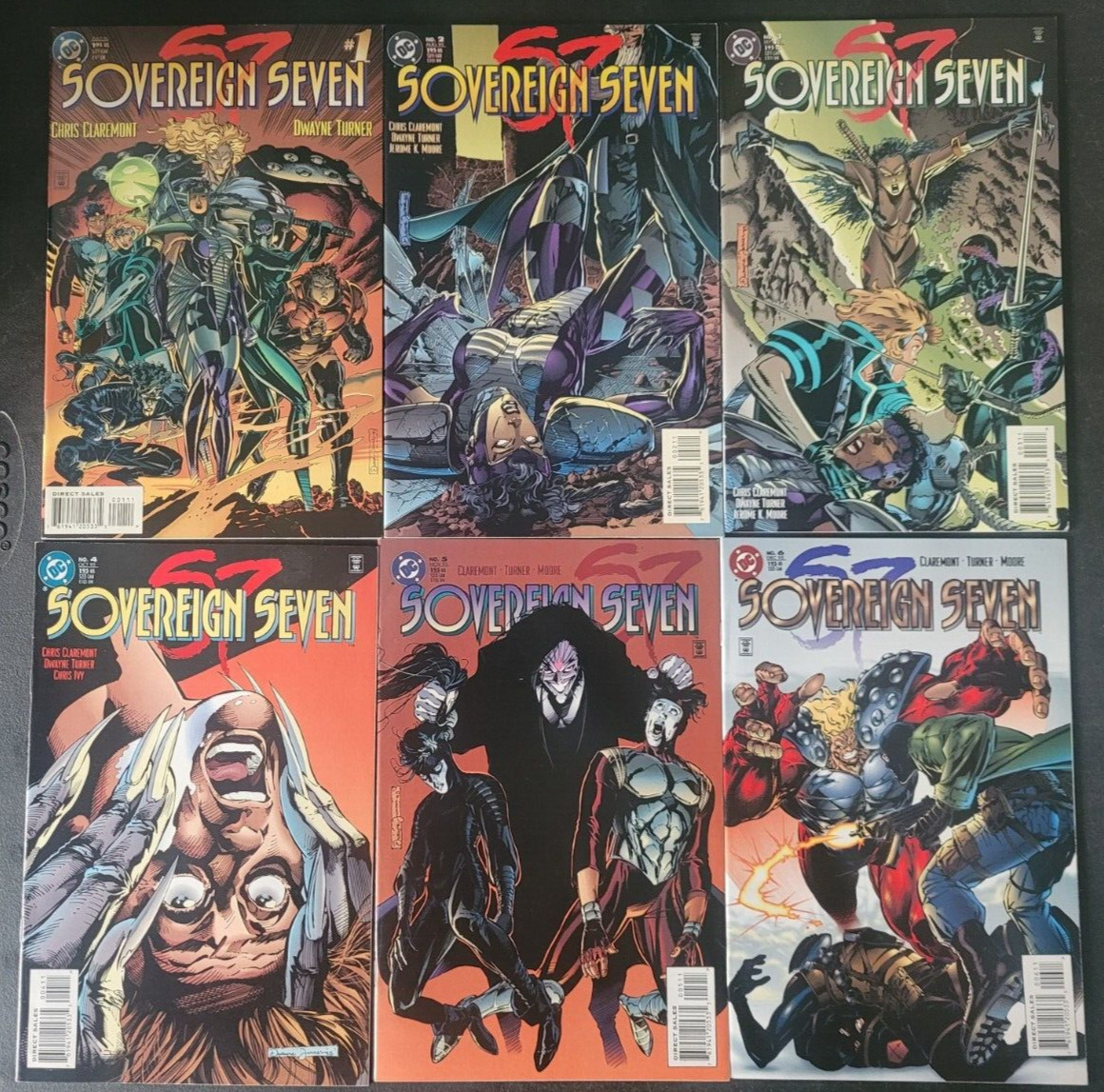 SOVEREIGN SEVEN SET OF 22 ISSUES (1995) DC COMICS CHRIS CLAREMONT TURNER