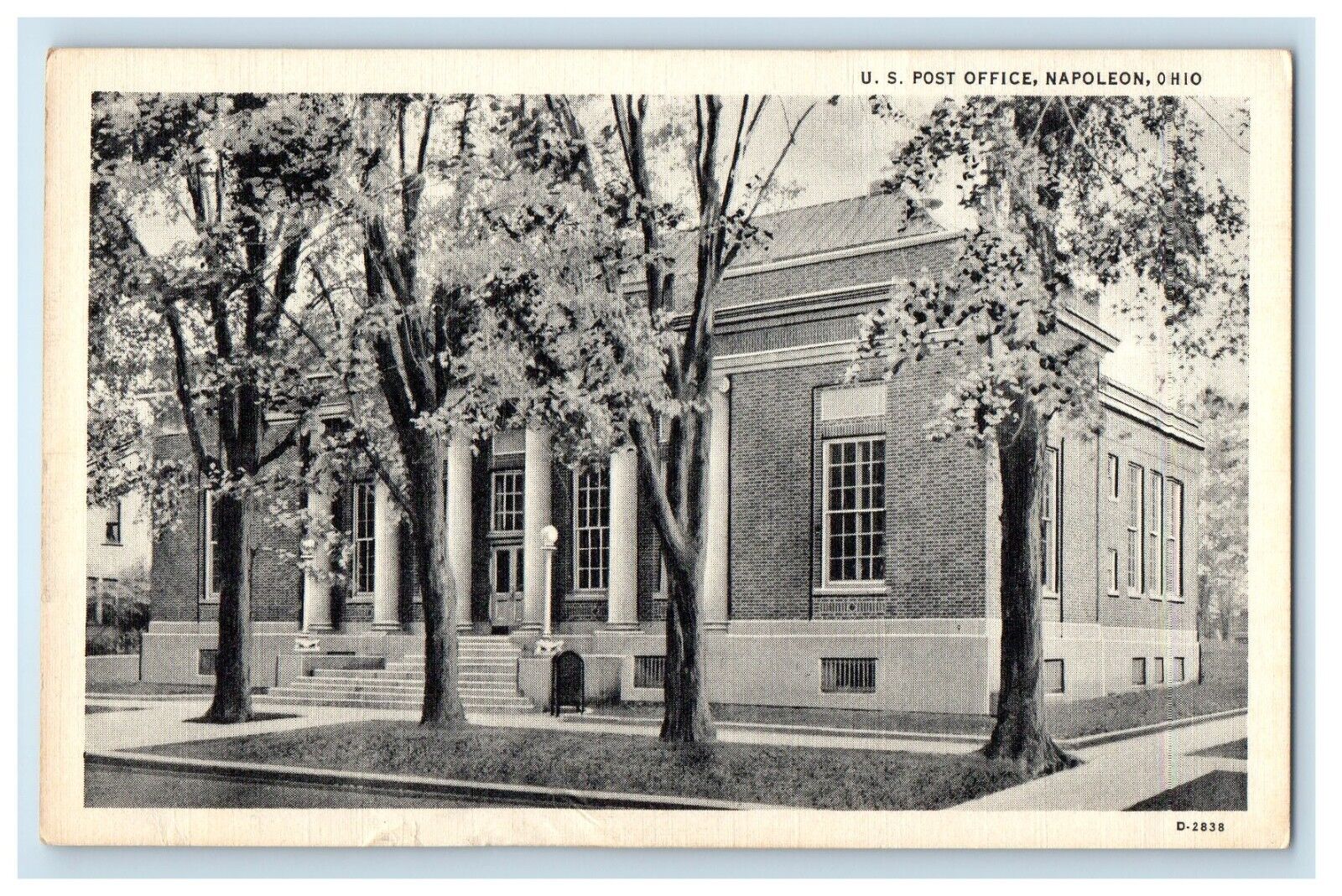 c1930's U.S. Post Office Building Napoleon Ohio OH Unposted Vintage Postcard