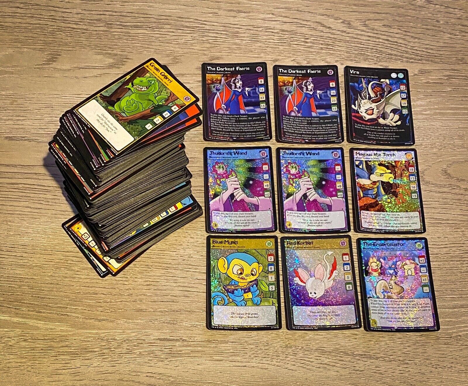 Neopets Cards (2003) Big Bundle With 9 Holos