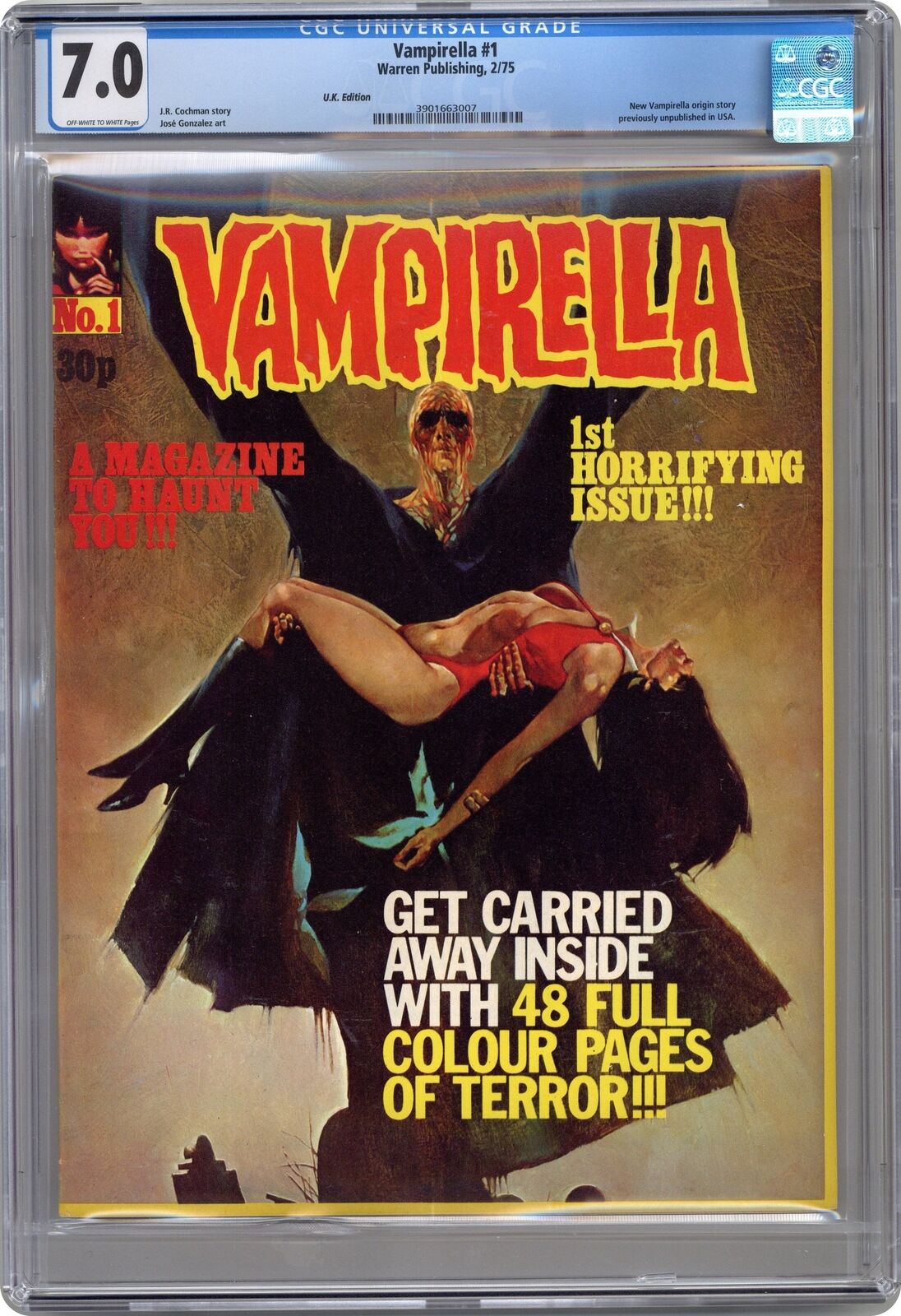 Vampirella #1 CGC 7.0 1975 3901663007