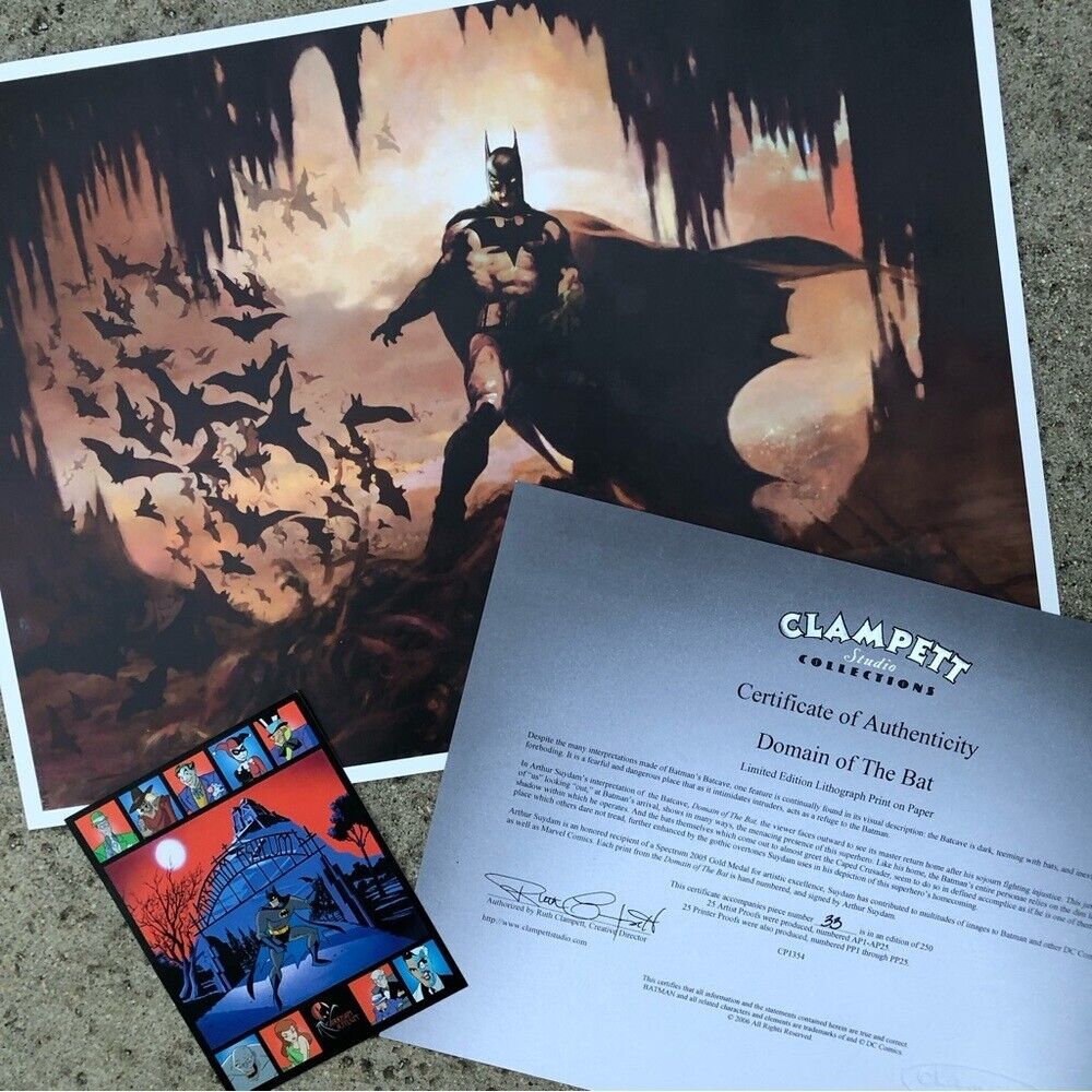 2006 Batman “Domain of the Bat” Hand Signed & Numbered /250 WB Lithograph Print