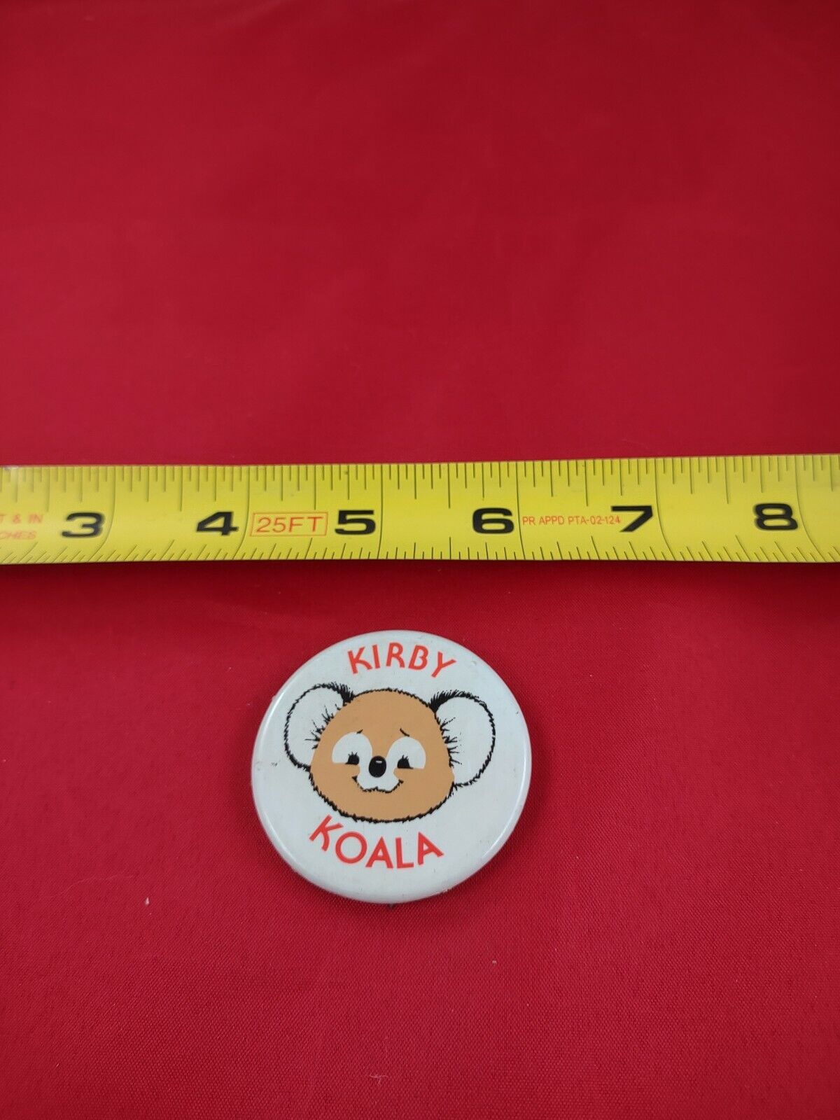 Vintage Kirby Koala Pin Pinback Button Brooch *137-B4