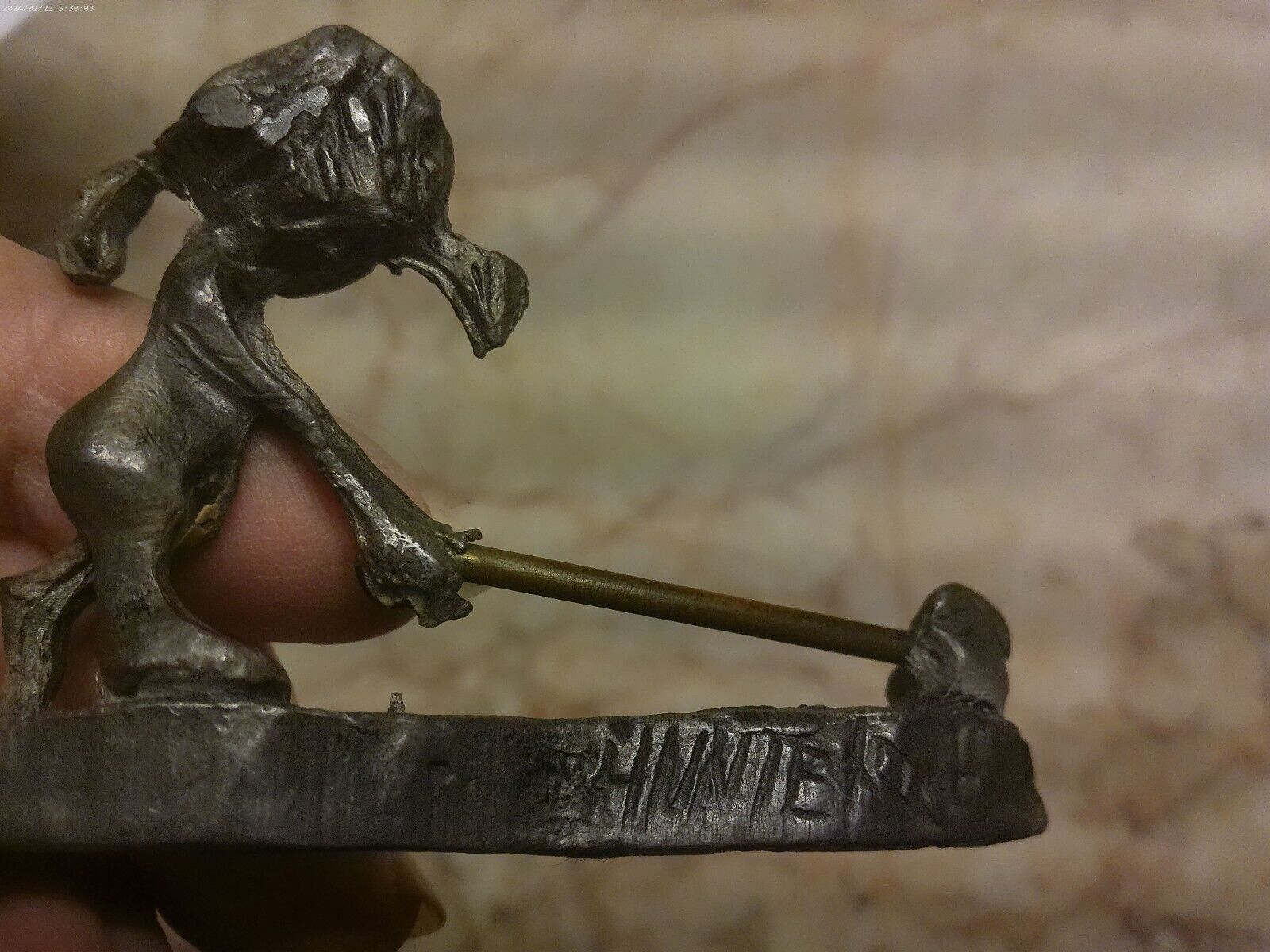 Hunter Small Pewter Figurine of Young Girl Golfer
