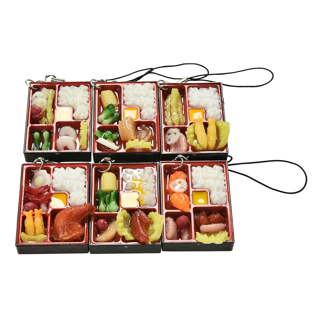 Simulation Sushi Key-Chain Keyring Fake Japanese Food Box Lanyard Keychai ACAH4
