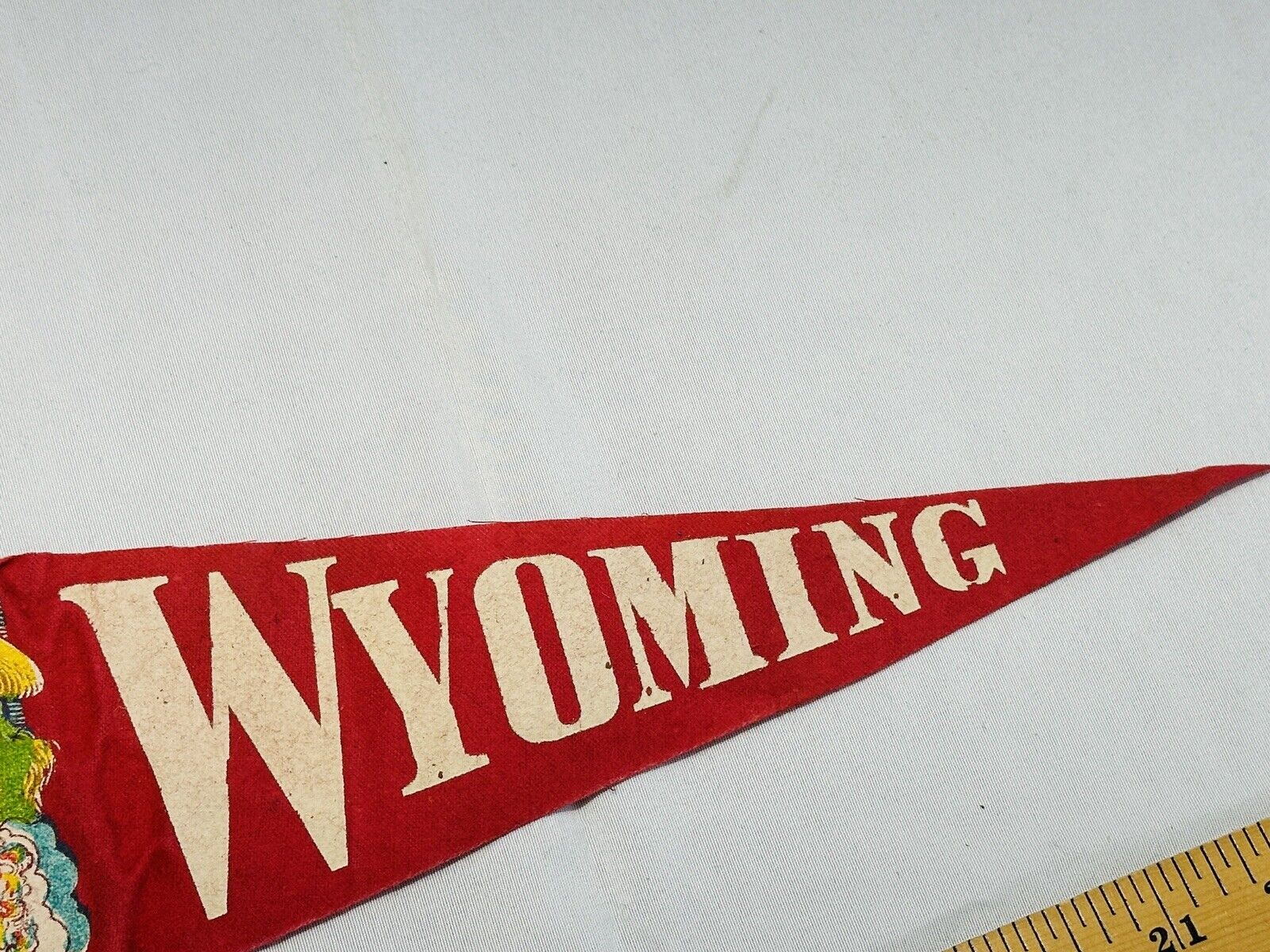 Vintage Wyoming State Felt Pennant