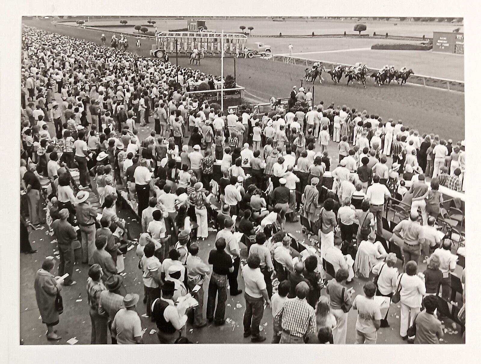 1981 Renton Washington Longacres Horse Track Race Fans Stands WA VTG Press Photo