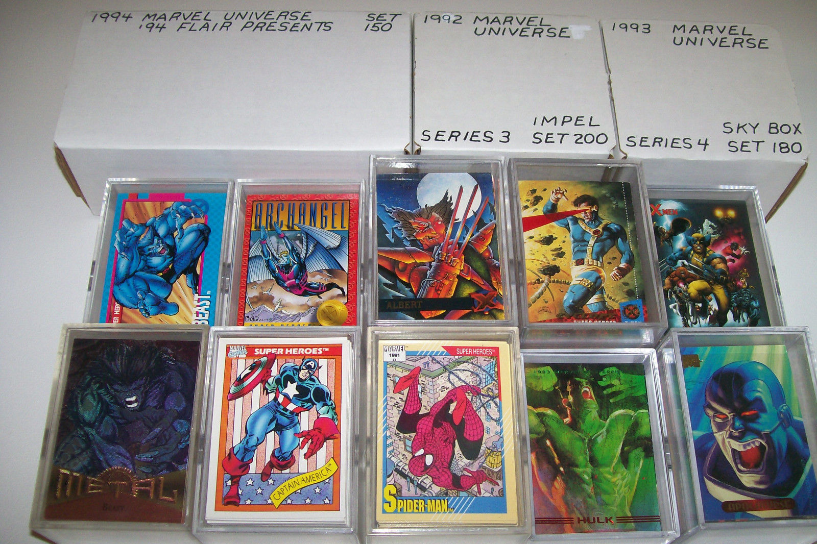 marvel card lot 100 different cards from set breaks great lot no doubles