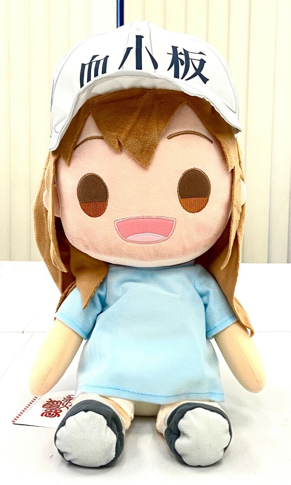 Sega Cells at Work Anime Jumbo Cute Plush Toy Doll Sitting Pose Platelet SG1479