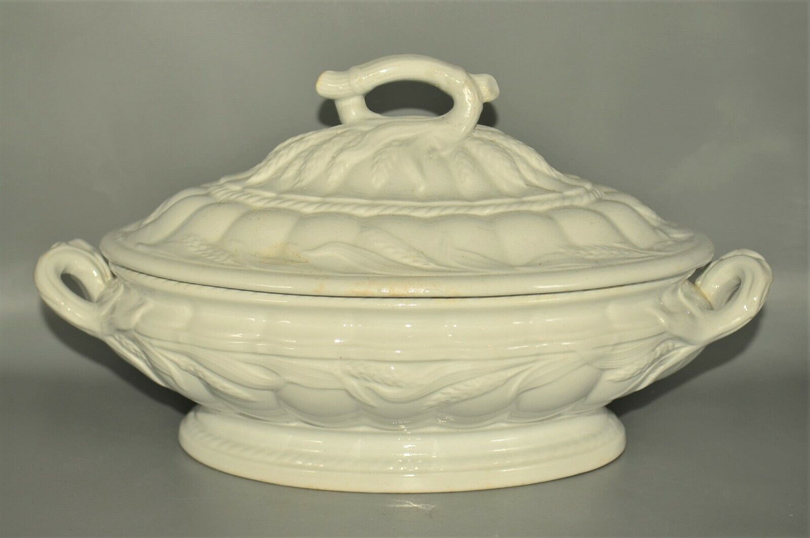 Antique Original Porcelain Ironstone Elsmore & Forster Ceres Wheat Tureen Bowl