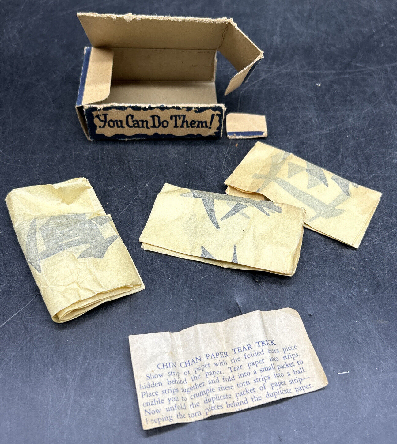Vintage Rare CHAN'S LAUNDRY TICKET Trick/Box & Paperwork