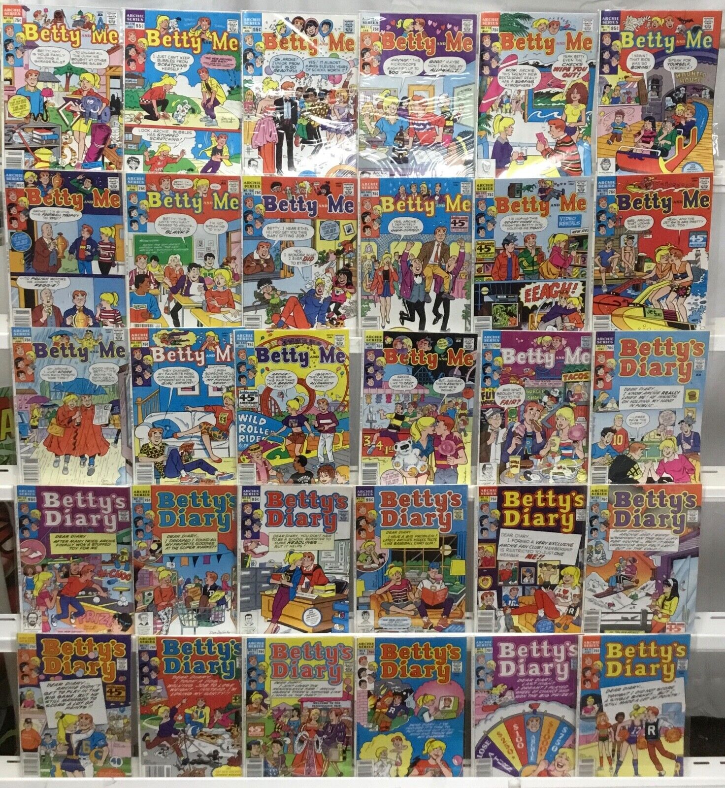 Archie Comics - Betty and Me / Betty’s Diary - Comic Book Lot of 30 Issues