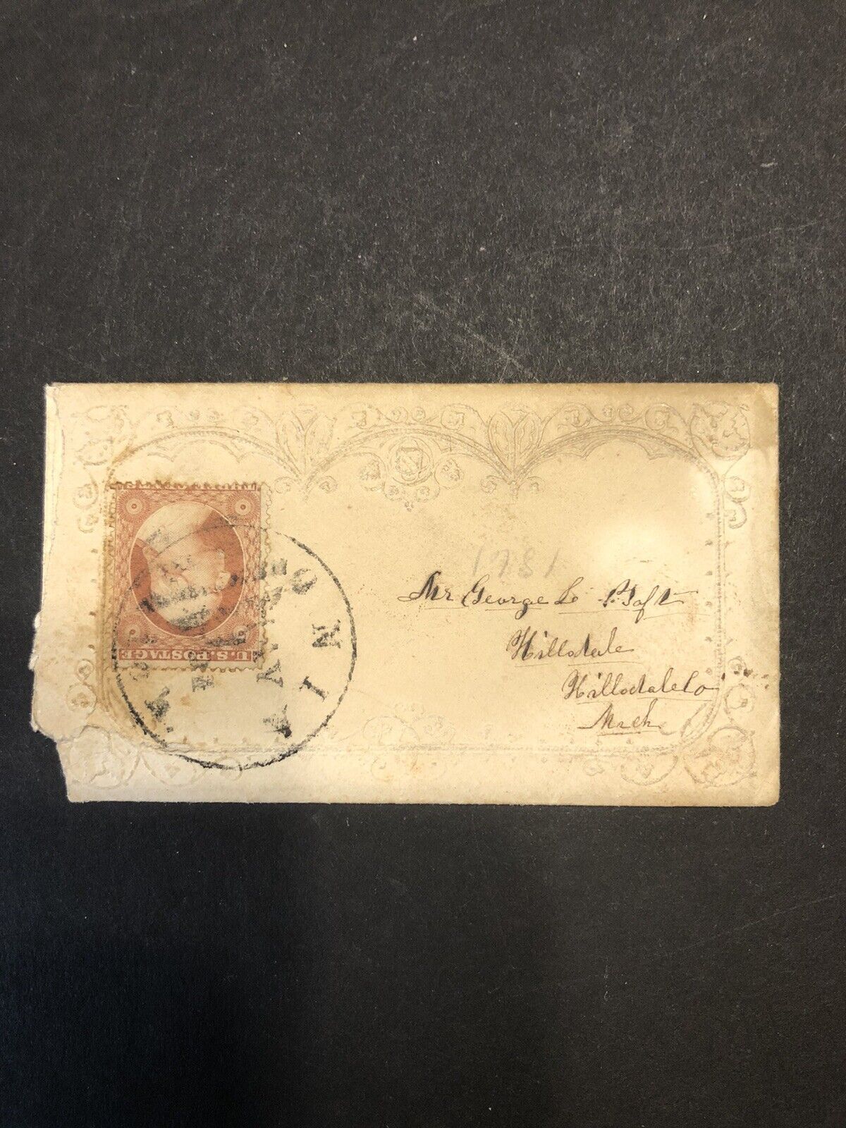 EARLY Civil War Era Civilian letter April 1861 Hillsdale, Michigan