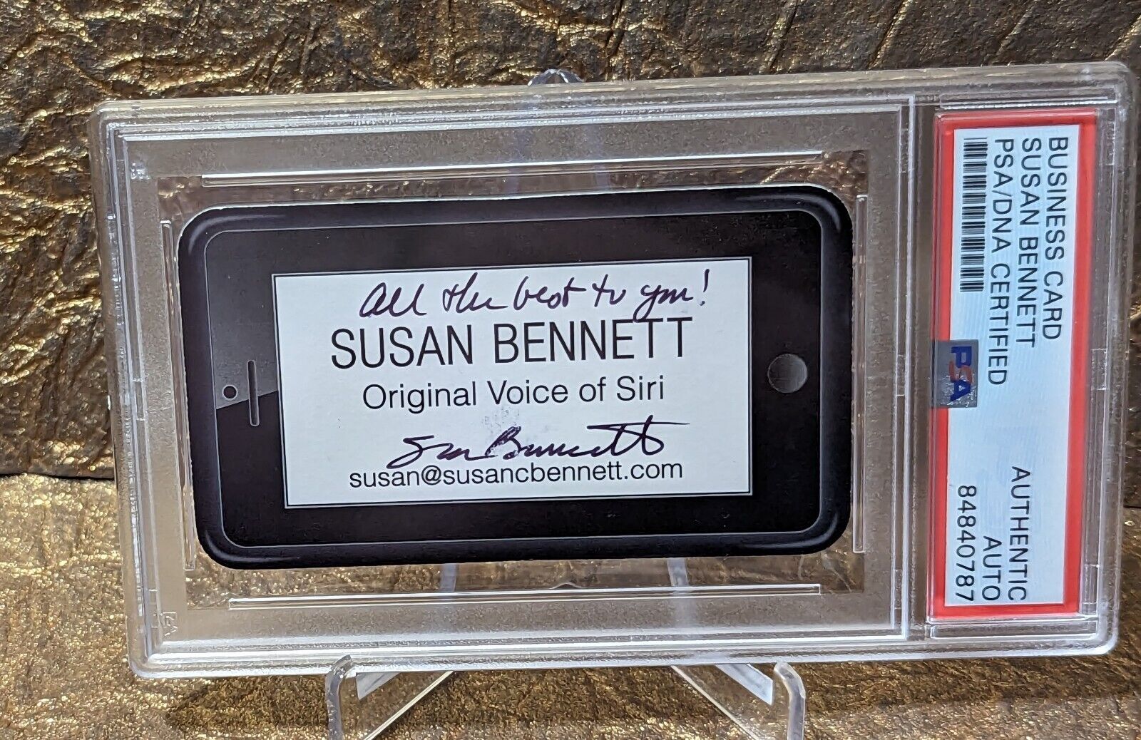 Susan Bennett Autograph Original Voice of Siri PSA/DNA Signed Business Card