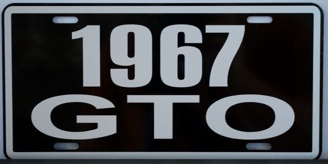 1967 67 PONTIAC GTO LICENSE PLATE 389 400 455 TRI POWER HURST RAM AIR JUDGE GOAT