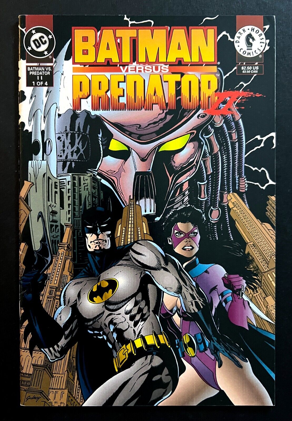 BATMAN VERSUS PREDATOR II #1 Huntress Paul Gulacy Art DC Comics 1994