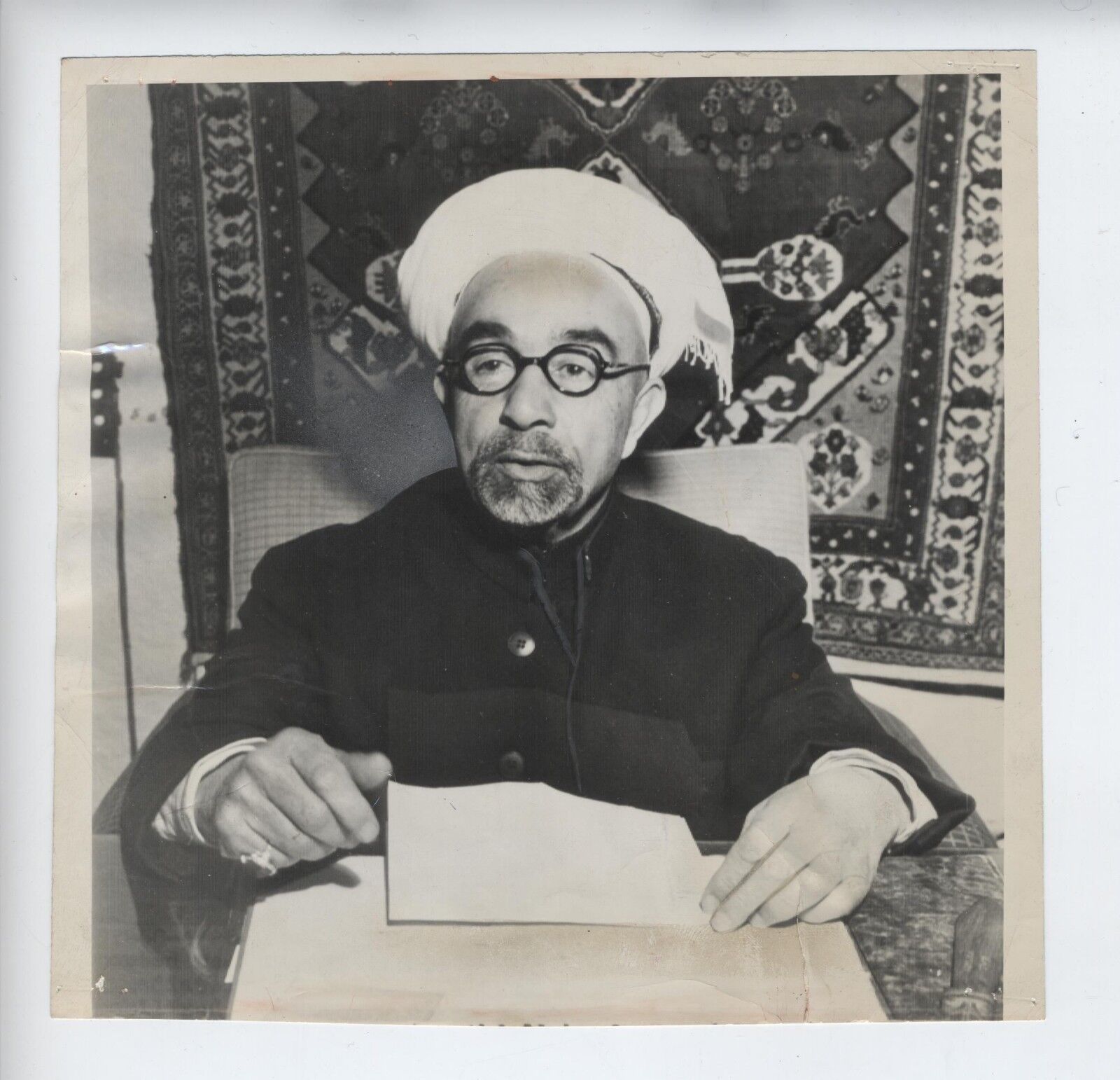 عبد الله الأول بن الحسين VINTAGE KING ABDULLAH I JORDAN 1948 PRESS PHOTO KILLED 