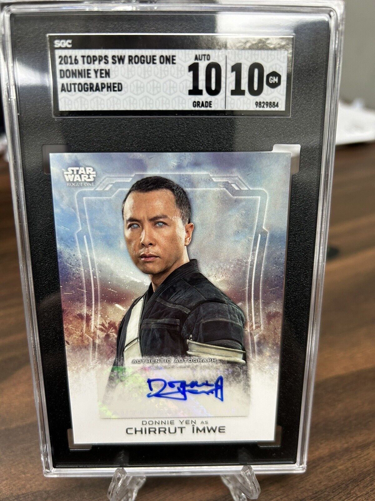 2016 Topps Star Wars Rogue One autograph auto Donnie Yen as CHIRRUT IMWE
