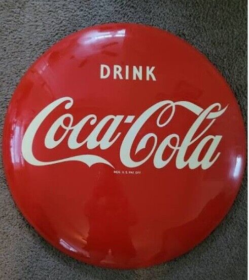 1950s Coca-Cola Button Made USA Lot of 2 advertising button trade mark coca cola