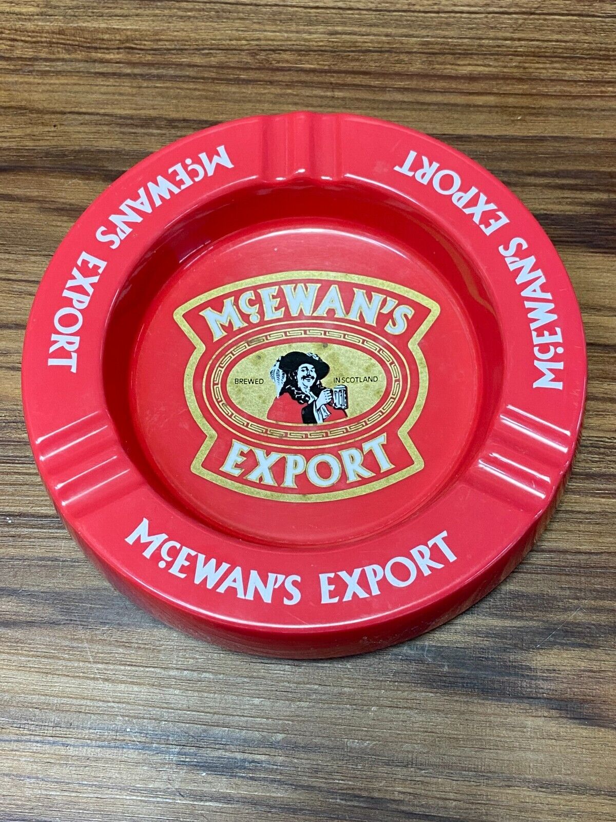 Vtg McEwan\'s Export Beer Advertising Ashtray Coin Tray Brewed In Scotland