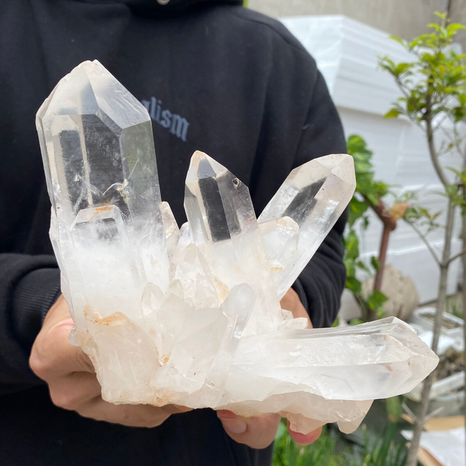 3lb Large Natural Clear White Quartz Crystal Cluster Rough Healing Specimen