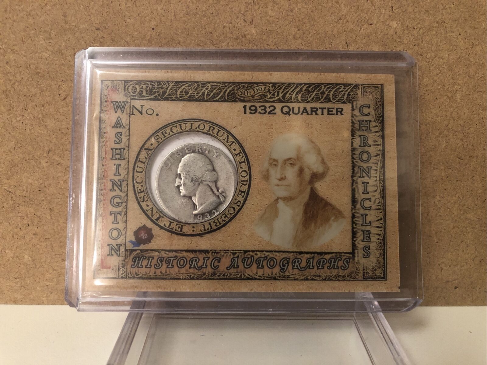 2022 Historic Autographs Washington Chronicles Coin Card 1932 Quarter Rare SP🔥