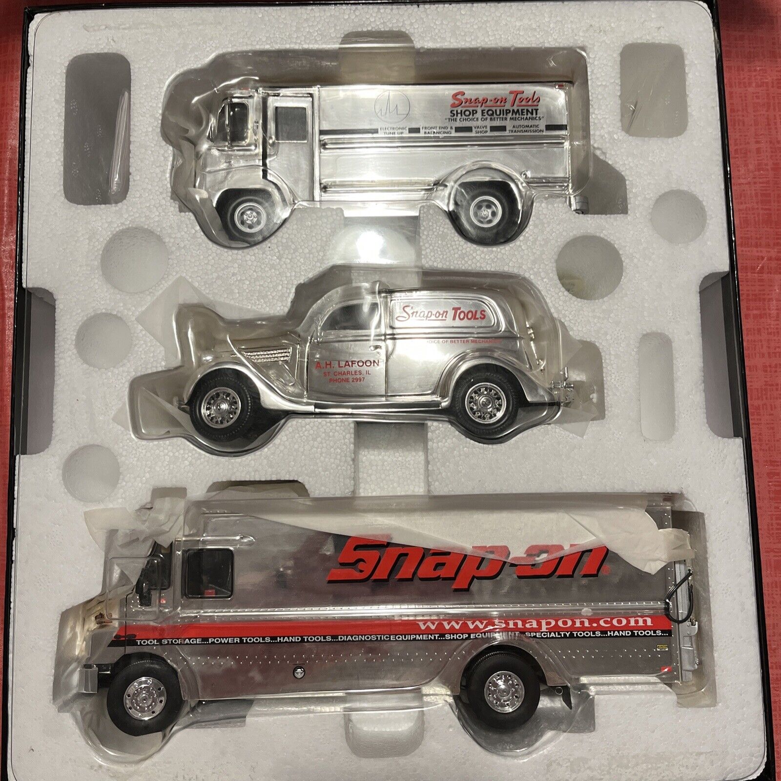 🔥Snap On 3 piece Chrome Collectible Series MT55  NEVER BEEN OUT OF  BOX🔥RARE