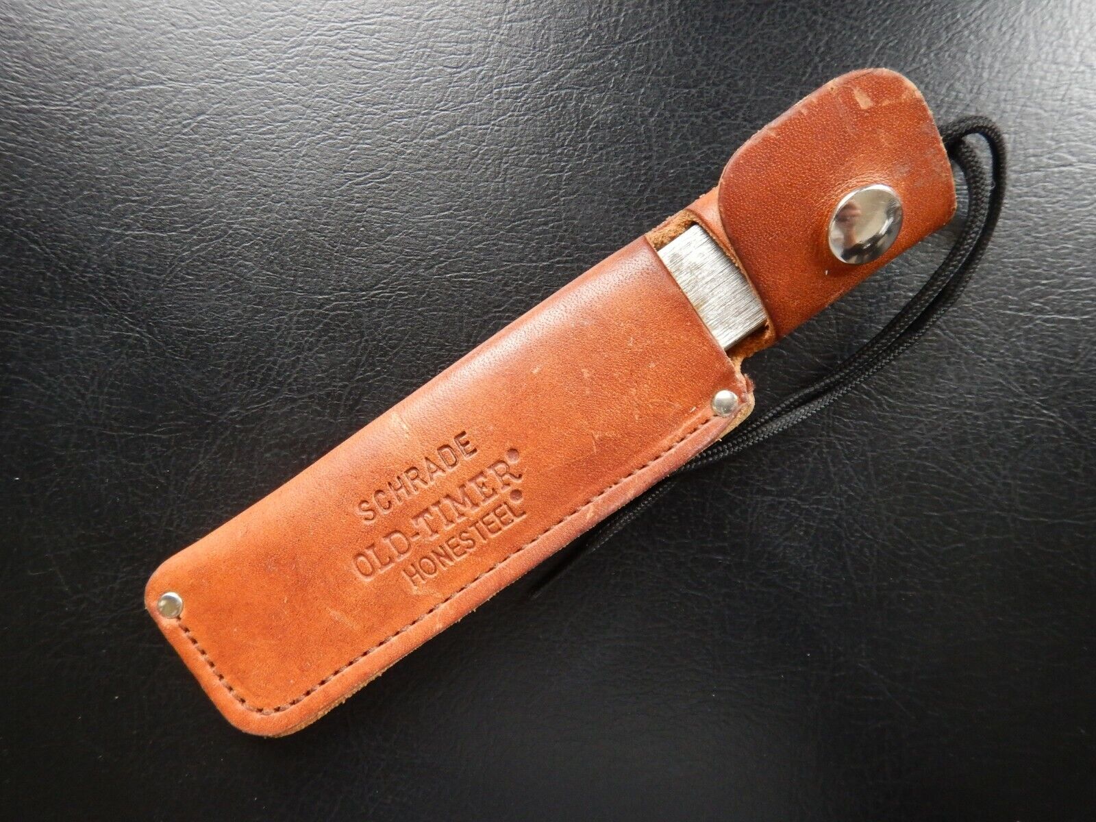 Vintage Schrade Old Timer HS-1 Honesteel w/ leather sheath EXCELLENT made USA