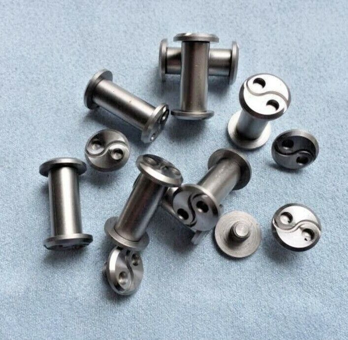2 Pieces Knife Handle Screws Nuts Fastening American Style Rivets Corby Screws 