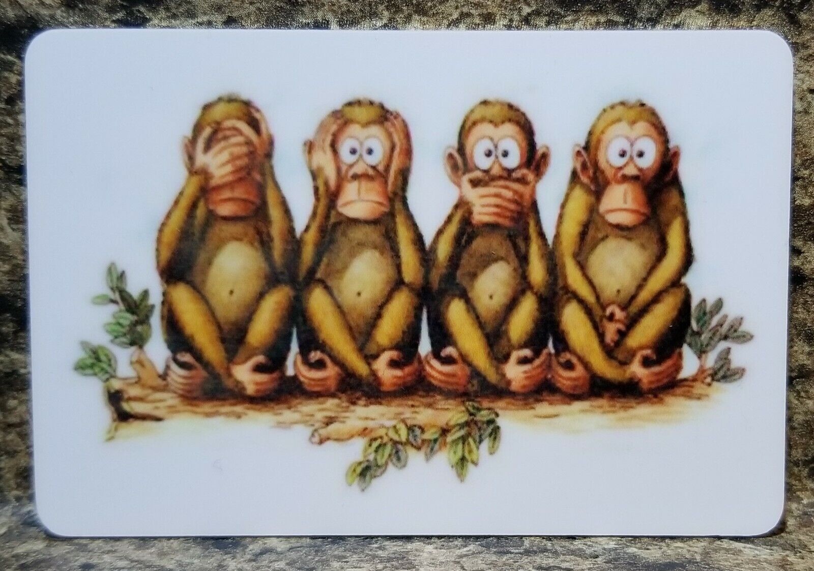 4 wise monkeys funny #1 2x3 refrigerator fridge magnet see hear speak do no evil