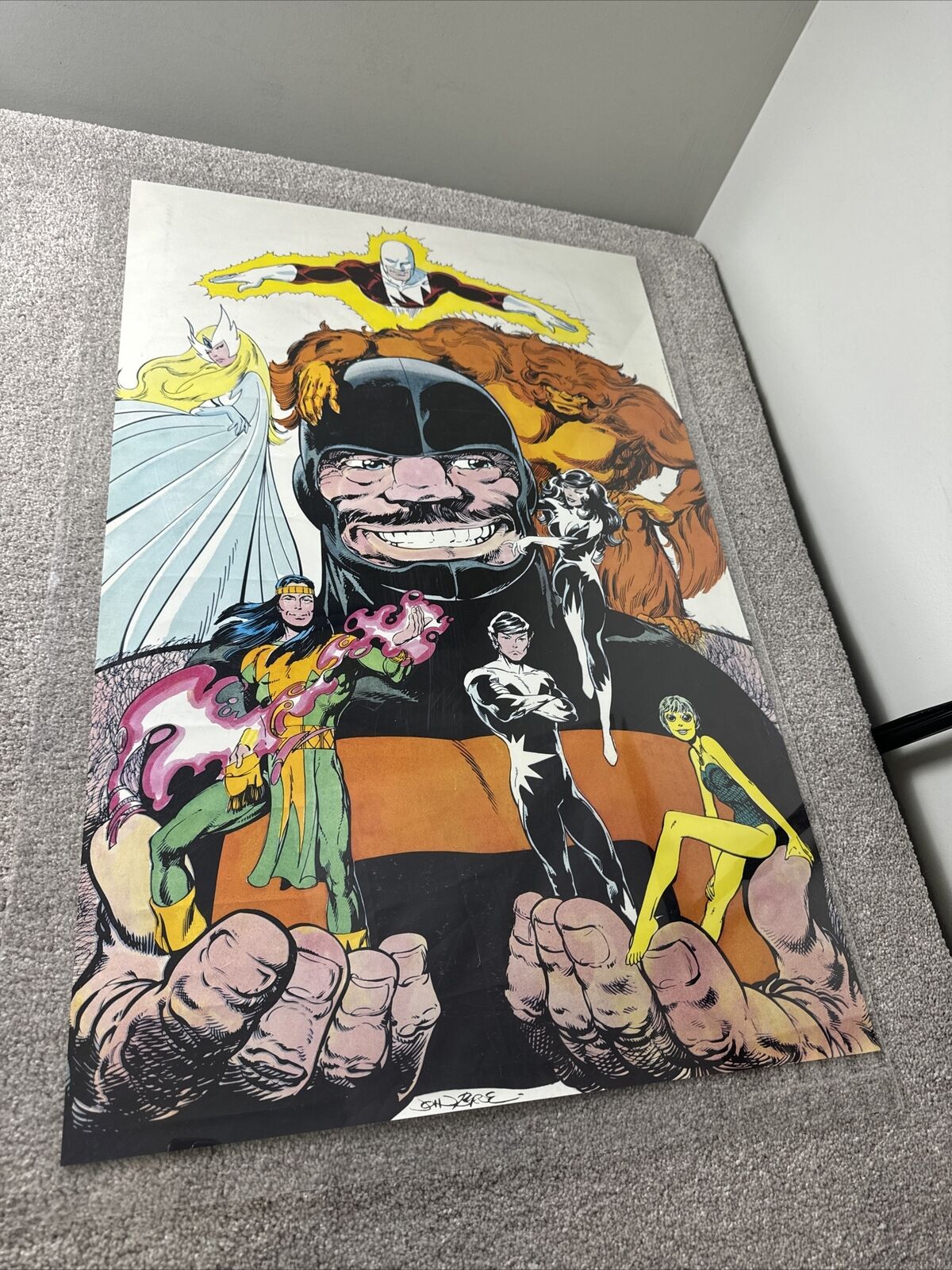 Original John Byrne Alpha Flight Poster X Men Marvel Comics 1984