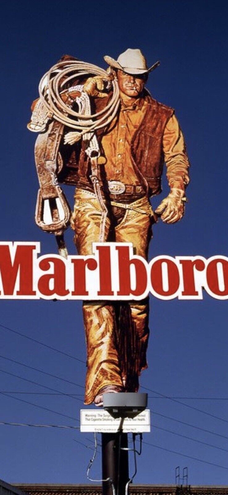 Vintage Marlboro Man Billboard Sign