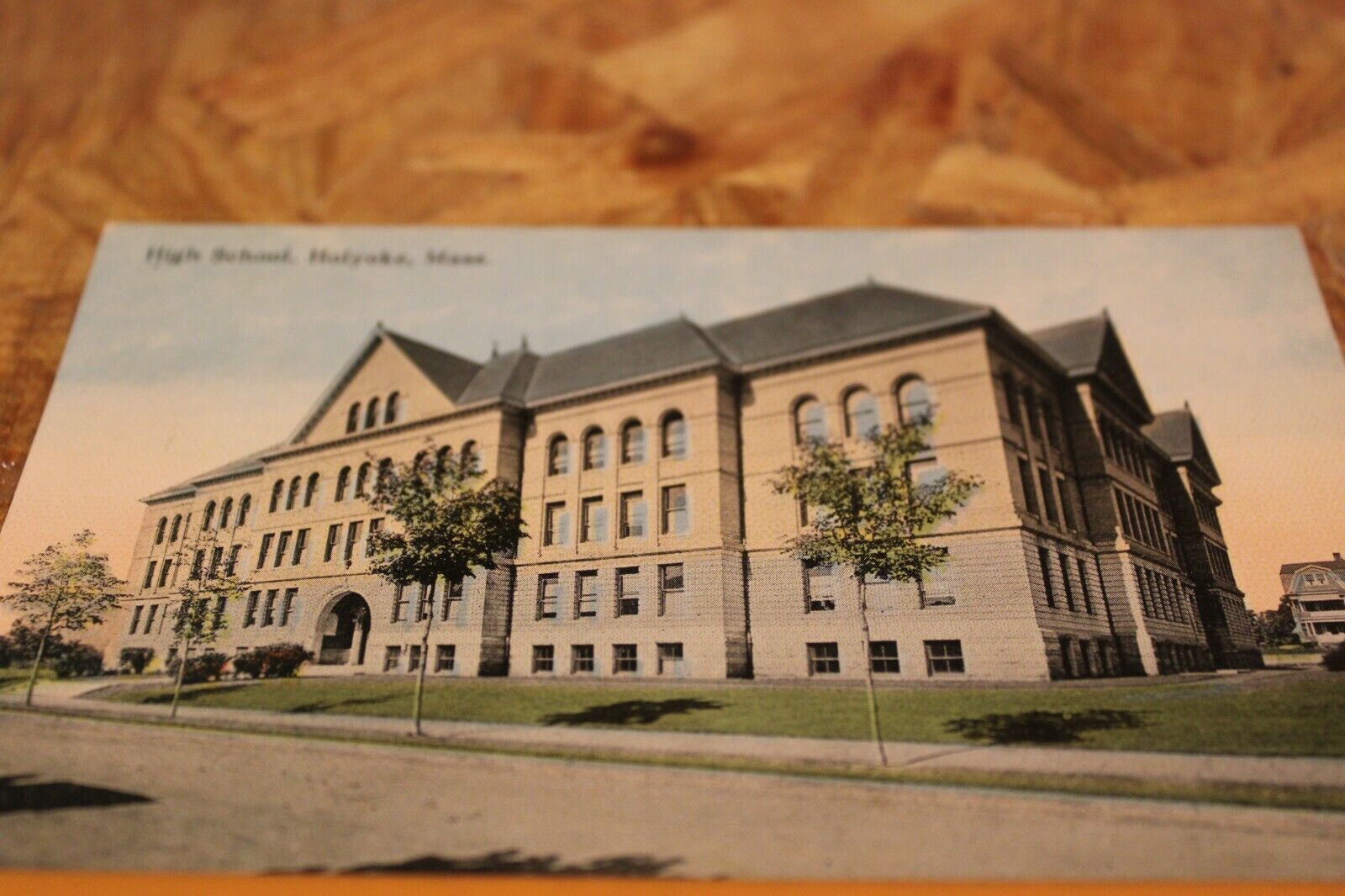 Postcard-X-High School, Holyoke, Mass.-Divided Back-Posted 1915