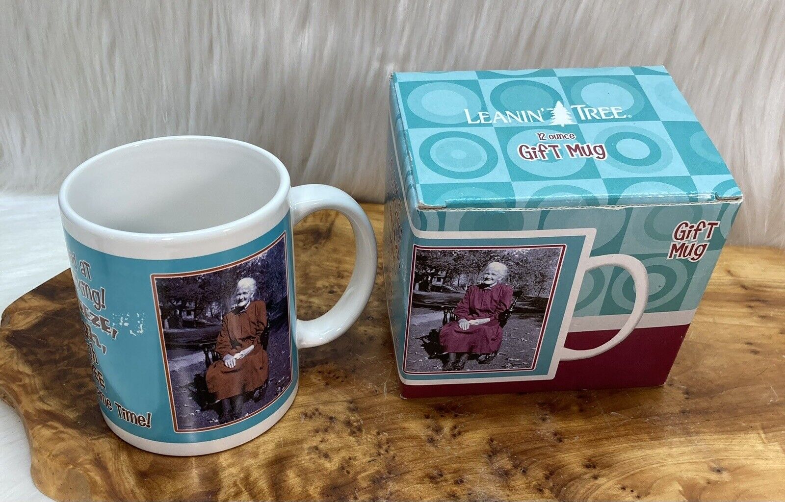 Leanin Tree Coffee Mug Gift Box Granny Multitasking Old Age Humor Funny Pee Joke