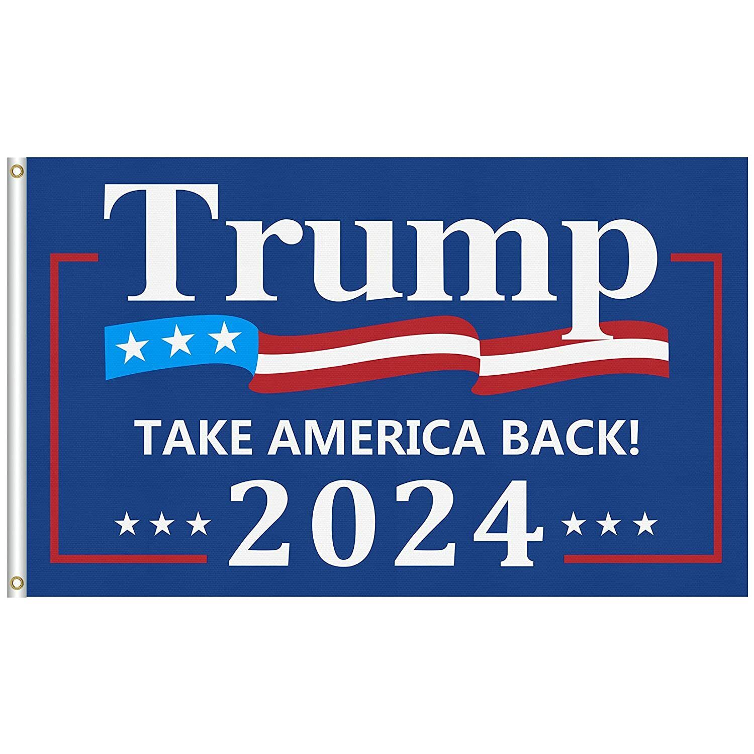 2024 Trump Flag 3x5 FT Re-Elect Donald Trump for US President TAKE AMERICA BACK
